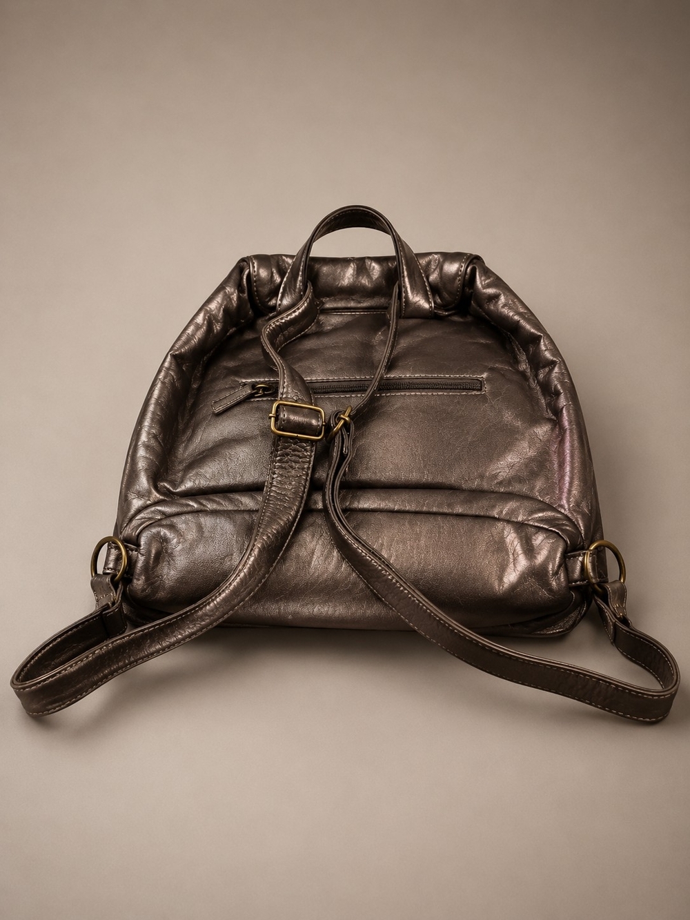 Everyday Leather Hobo Backpack/Shoulder Bag - Dark Brown - Picture 2 of 3